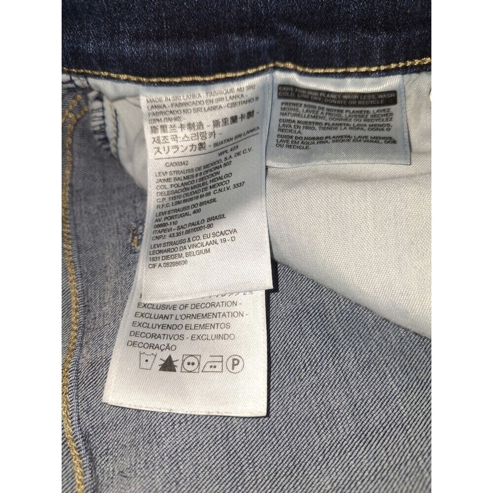 LEVI'S 711 Womens Skinny Fit Size 16 Mid Rise Stretch Jeans Indigo Dark Wash - Picture 7 of 7